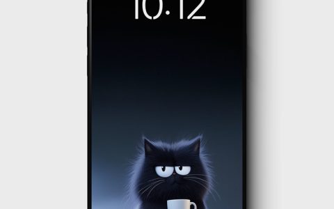 iPhone小黑猫壁纸
